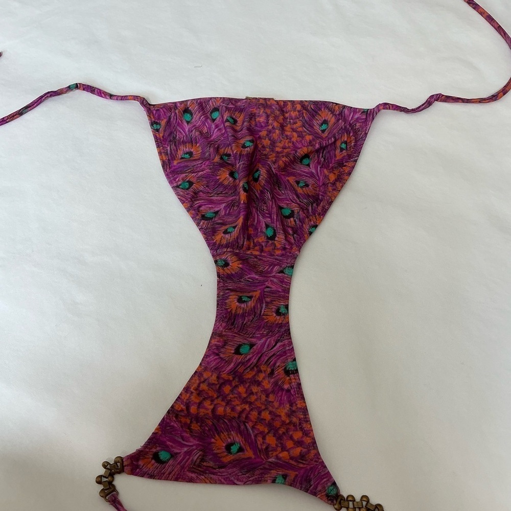 Sofia by Vix Vibrant Purple and Teal Bikini Waist Ties Bottom - Picture 4 of 10
